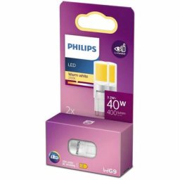 Ampoule led Capsule G9 - 40W Blanc Chaud - Verre - Lot de 2 - Philips