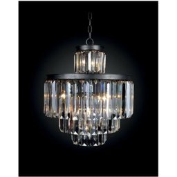 Lustre verre métal gris Fulgurant D52cm Signature Gris