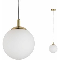 Paulmann - Lampe suspension Menja 1 flamme brossé 797,33 satin verre / laiton