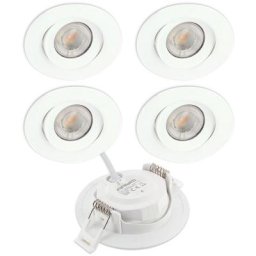 Arum Lighting - 5 Spots Encastrables led asturie Orientable 7W Eq. 75W Température de Couleur: