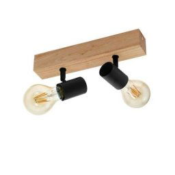 Spot de plafond vintage Eglo en chêne clair 220-240 V IP20 Bois