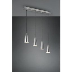 Suspensions le Farin Nickel mat 4x25W E14 - Gris