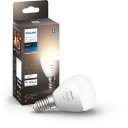 Philips - Hue White, ampoule led connectée Luster E14, compatible Bluetooth, fonctionne avec Alexa,