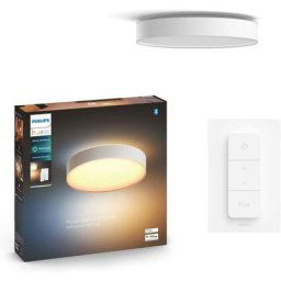 Hue White Ambiance Plafonnier Devere Medium, Blanc, compatible Bluetooth, fonctionne avec Alexa,