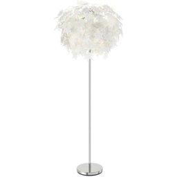 Lampadaire 'Maple' pour salon & salle à manger - blanc, chromé