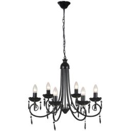 Lustre suspendu Noir 6 douilles d'ampoule vidaXL - Noir