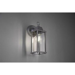 Olona applique murale d'extÉrieur en fonte d'aluminium anthracite peinte avec un diffuseur en verre