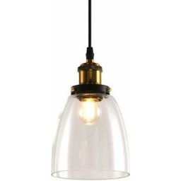 Suspension Luminaire Industrielle Vintage Rétro Edison Abat-jour en Verre Lustre Lampe Design