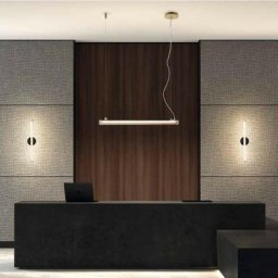 Suspension Led Tube Oslo Verre Et Laiton - Laiton