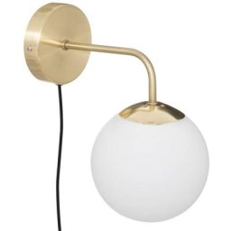 Applique murale Dris - verre et métal - blanc et doré - D15 cm - Atmosphera créateur d'intérieur