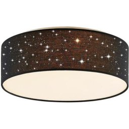 Led Plafonnier 'Ellamina' en textile pour salon & salle à manger - noir