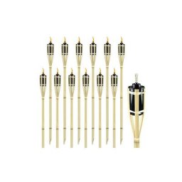 Torche de Jardin Torches à Huile pour l'extérieur avec Mèche Hauteur 90cm pour la Décoration de