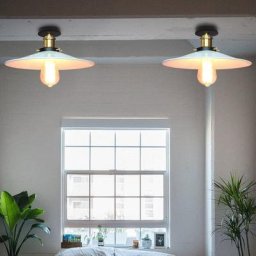 2x Vintage Plafonnier Industriel Retro en Métal Lustre Luminaire L'éclairage pour Chambre Salon