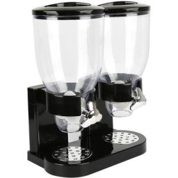 Dyhf - 2 pcs Distributeur de croquettes Distributeur de grains-noir - Noir