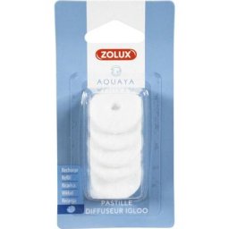 5 pastilles de rechange pour Diffuseur d'air igloo pour aquarium Zolux Blanc