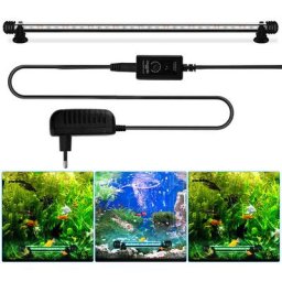 48cm led Aquarium rvb Éclairage Étanche Fish Tank Lampe Coquillages - le noir - Einfeben