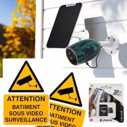 Caméra 4G 100% sans fil version fr + panneau solaire / extérieure IP65 / 4MP / Détecte, enregistre,