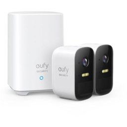 Kit 2 caméras Eufy Cam 2C 1080p + Home base 2 - Blanc