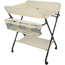 Hofuton Table à Langer Pliante avec Panier de Rangement Table à Langer Réglable en Hauteur avec
