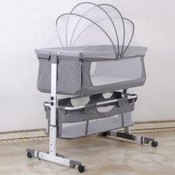 Skecten - Amélioré)Berceau Bébé, Hauteur Réglable, Lit Cododo avec Matelas Amovible, Panier de