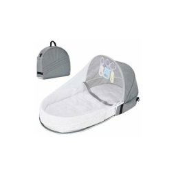 Lit de voyage pour bébé avec moustiquaire à baldaquin, lit bébé pliable avec moustiquaire Lit de