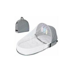 Lit de voyage pour bébé avec moustiquaire à baldaquin, lit bébé pliable avec moustiquaire Lit de