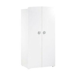 Armoire Basic 2 portes boutons étoile gris babyprice - color