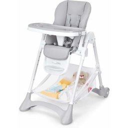 Chaise Haute pour Bébés avec Assis Réglables de 105° à 165° de la Naissance à 3 ans Gris - Costway