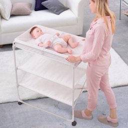 Skecten - Table à Langer Pliante Nouveau-né Bébé Multifonctionnel Portable Polyvalent Blanc