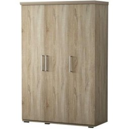 Armoire, garde-robe, collection TOM, 3 portes 120 cm, penderie intégrée chêne sonoma - Marron - Bois