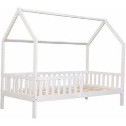 Lit cabane pour enfant 190x90cm blanc marceau - white