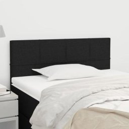 Maisonchic - Tête de lit | Armoire de tête de lit Noir 90x5x78/88 cm Tissu FR95996