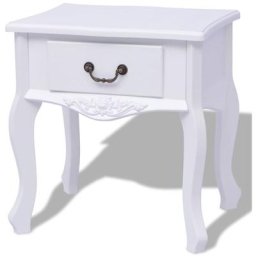 Table de chevet mdf Blanc Vidaxl n/a