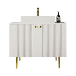 Armoire de lavabo indépendante Merced B114, Blanc, Mis, 74x90x46cm, Stratifié, mdf - Blanc