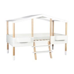 Lit Cabane Piloti - 90x190 - Blanc - Nordic Factory