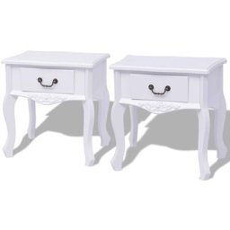 Table de chevet 2 pcs mdf Blanc Vidaxl n/a