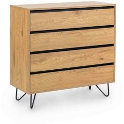 Commode 4 tiroirs en bois darina - bois clair