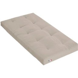 Matelas futon taupe en coton 90x200 - Taupe