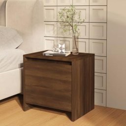 Table de chevet Table d'appoint | Table de nuit Chêne marron 45x34x44,5 cm Aggloméré 57165 - Brun