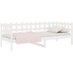 Lit de jour Blanc 80x200 cm Bois de pin massif Vidaxl White