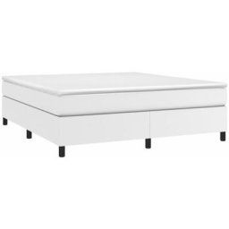 Vidaxl - Sommier à ressorts de lit Blanc 180x200 cm Similicuir White