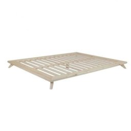 Lit futon senza bed pin laqué naturel couchage 140 x 200 cm - natural
