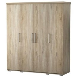 Armoire, garde-robe, collection tom, 4 portes 160 cm, penderie intégrée chêne sonoma - Marron - Bois