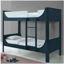 Lit superposé enfant en bois bleu thimeo 90 x 190 cm - bleu