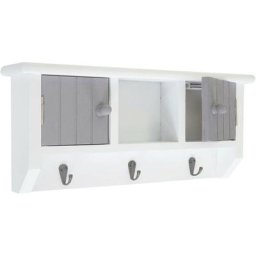 HW - Armoire à clés C-A48, boîte à clés avec portes et crochets - gris