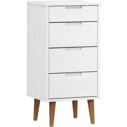 Vidaxl - Commode molde Blanc 40x35x82 cm Bois de pin massif White