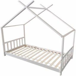 Lit cabane pour enfant 190x90cm blanc gaspard - white