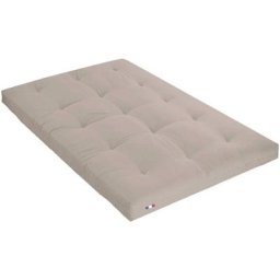Matelas futon taupe en coton 140x190 - Taupe