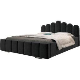 Lit rembourré avec tiroir de lit BoxSpring Lit 03 - 180x200 - Black (trinity 16)