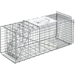 Piège de capture pliable pour petits animaux type lapin rat - 2 portes, poignée - dim. 66L x 24l x